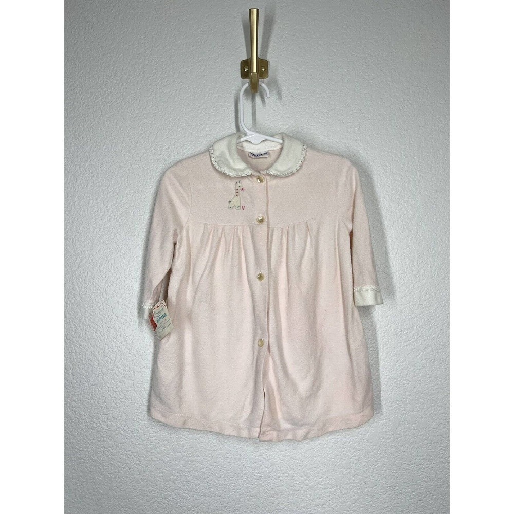 Vintage Quiltex Baby Infant Robe Pale Pink 0-6 Months?